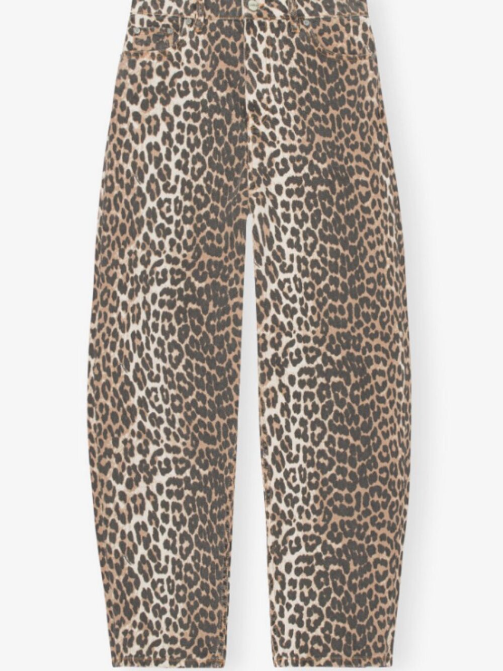 GANNI Stary Leopard Barrel Jeans